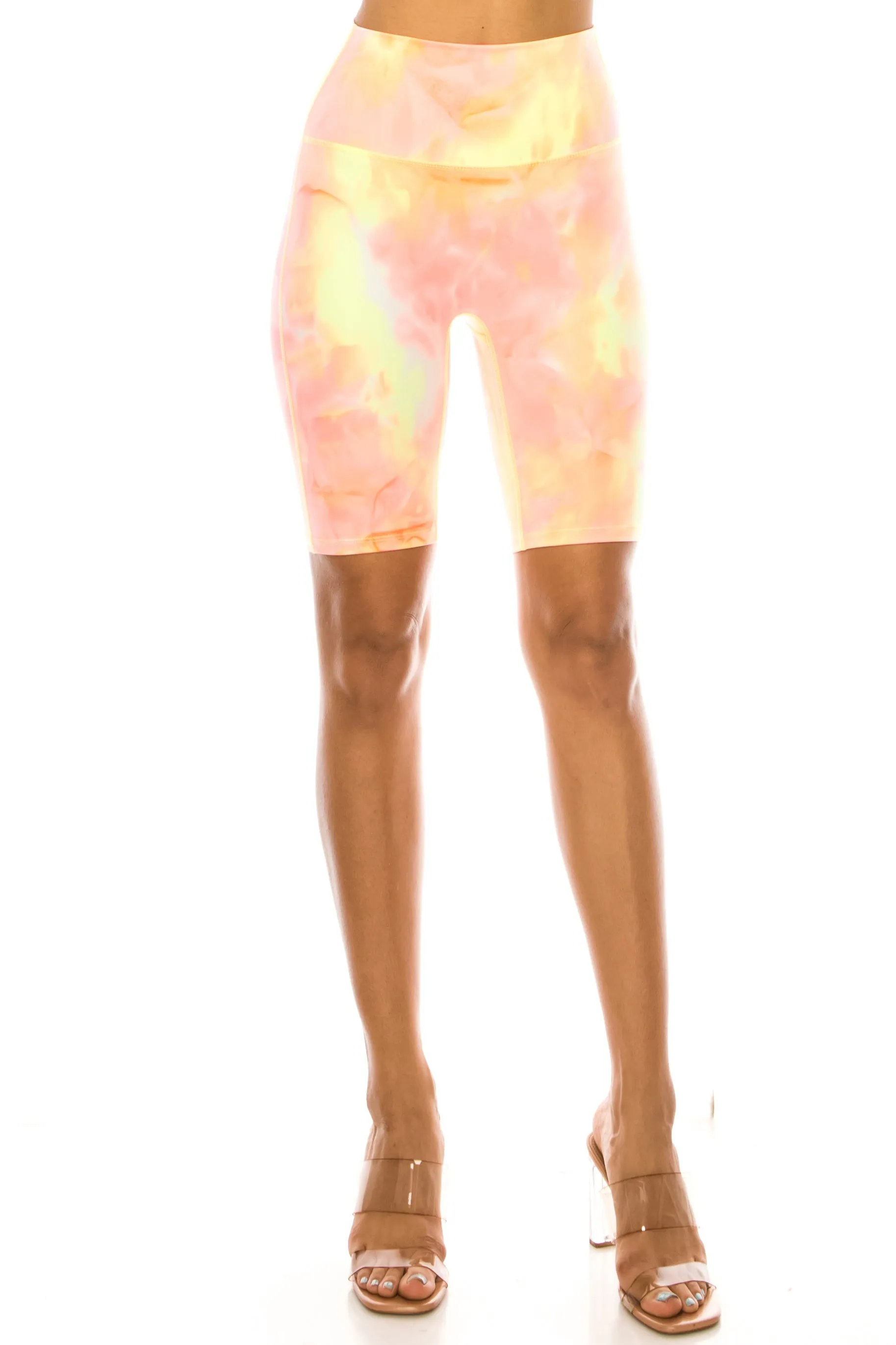 Women's Tiedye, Honeycomb athletic Biker Shorts