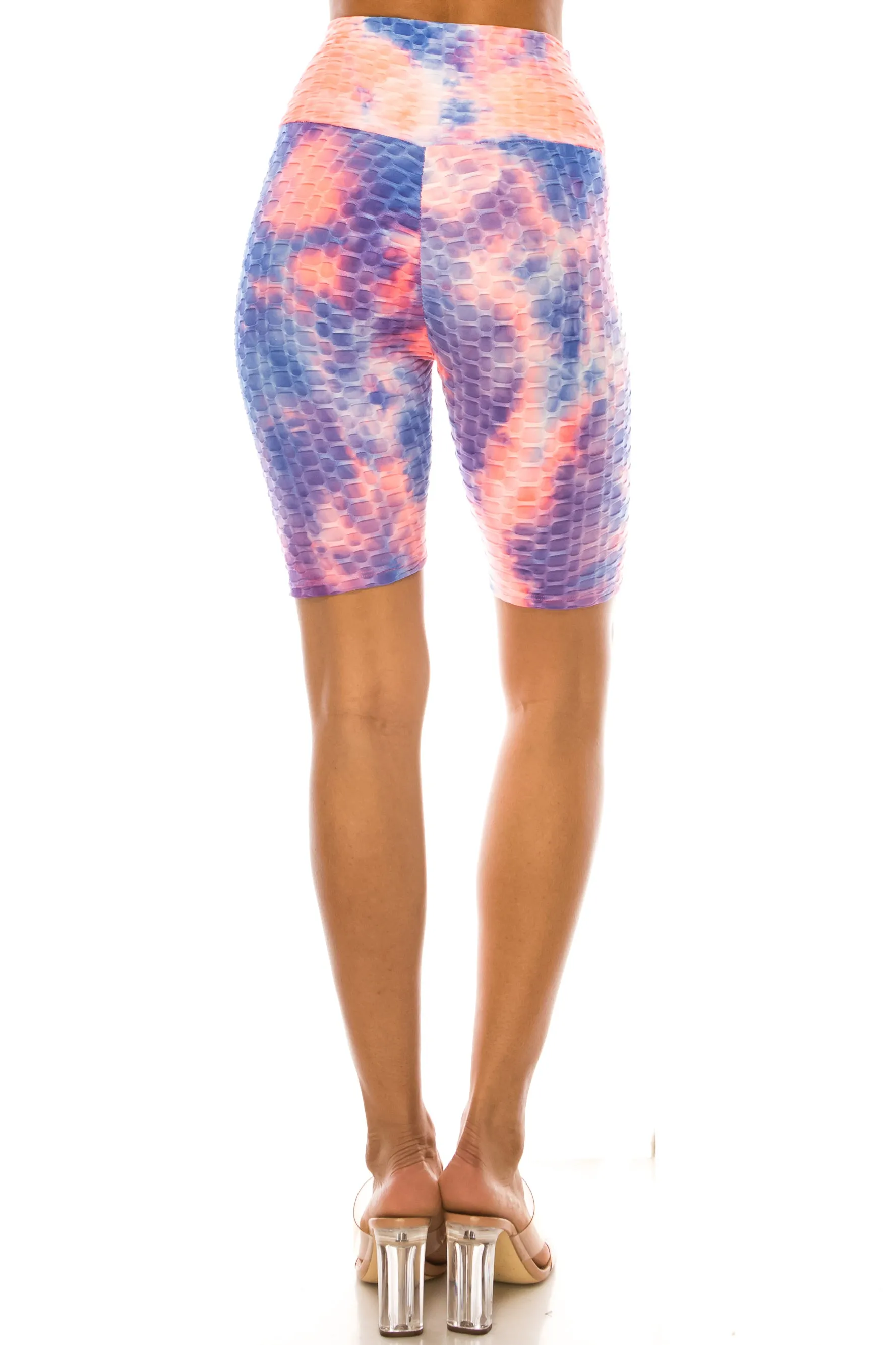Women's Tiedye, Honeycomb athletic Biker Shorts