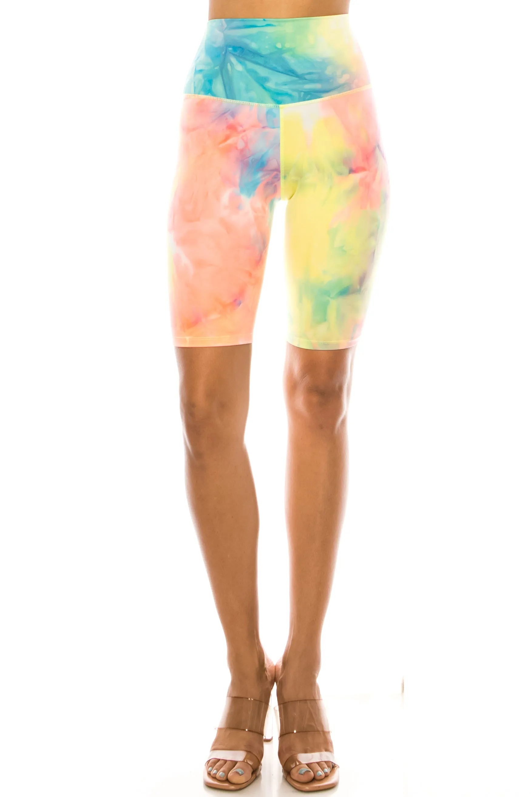 Women's Tiedye, Honeycomb athletic Biker Shorts