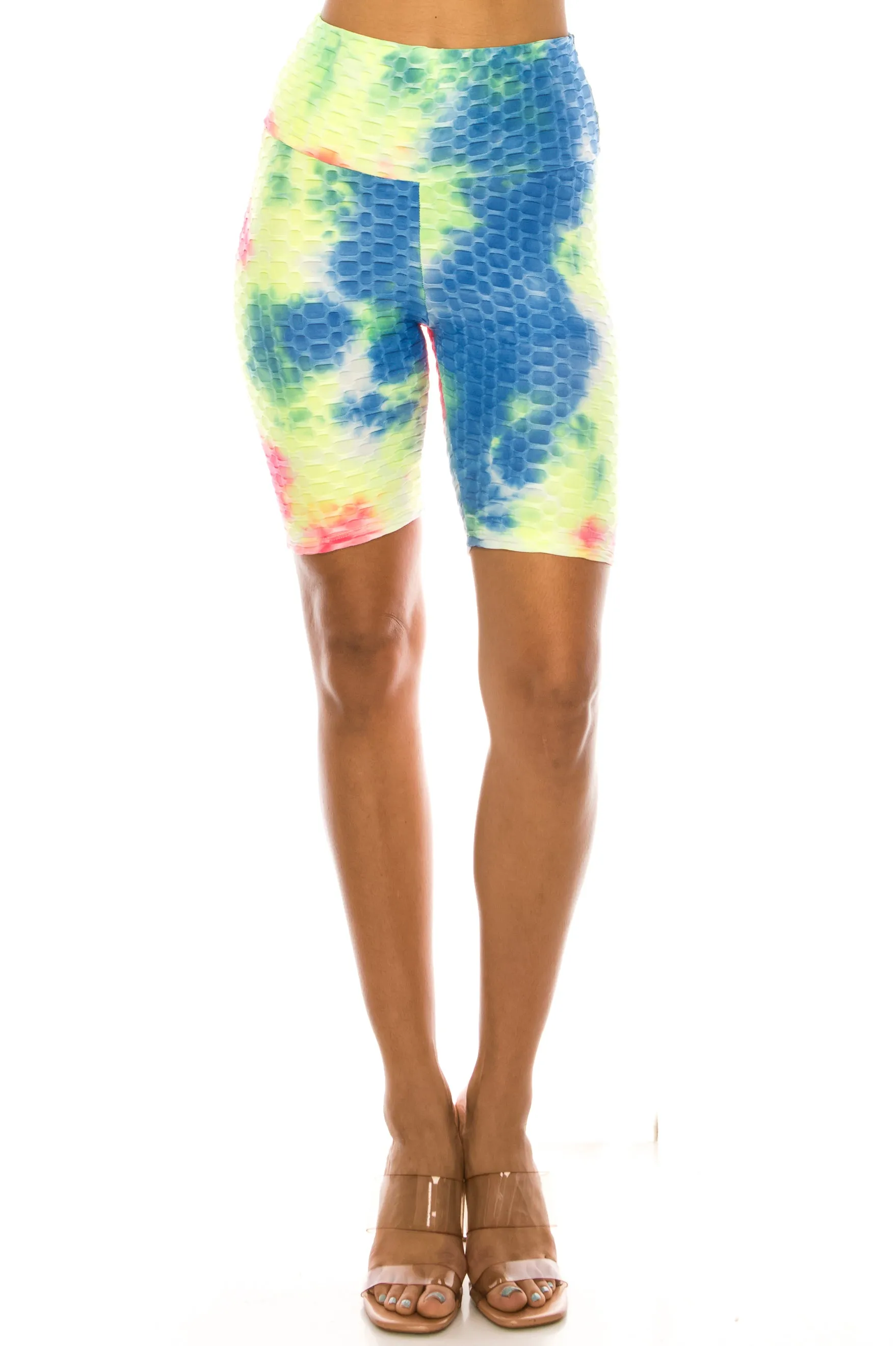 Women's Tiedye, Honeycomb athletic Biker Shorts