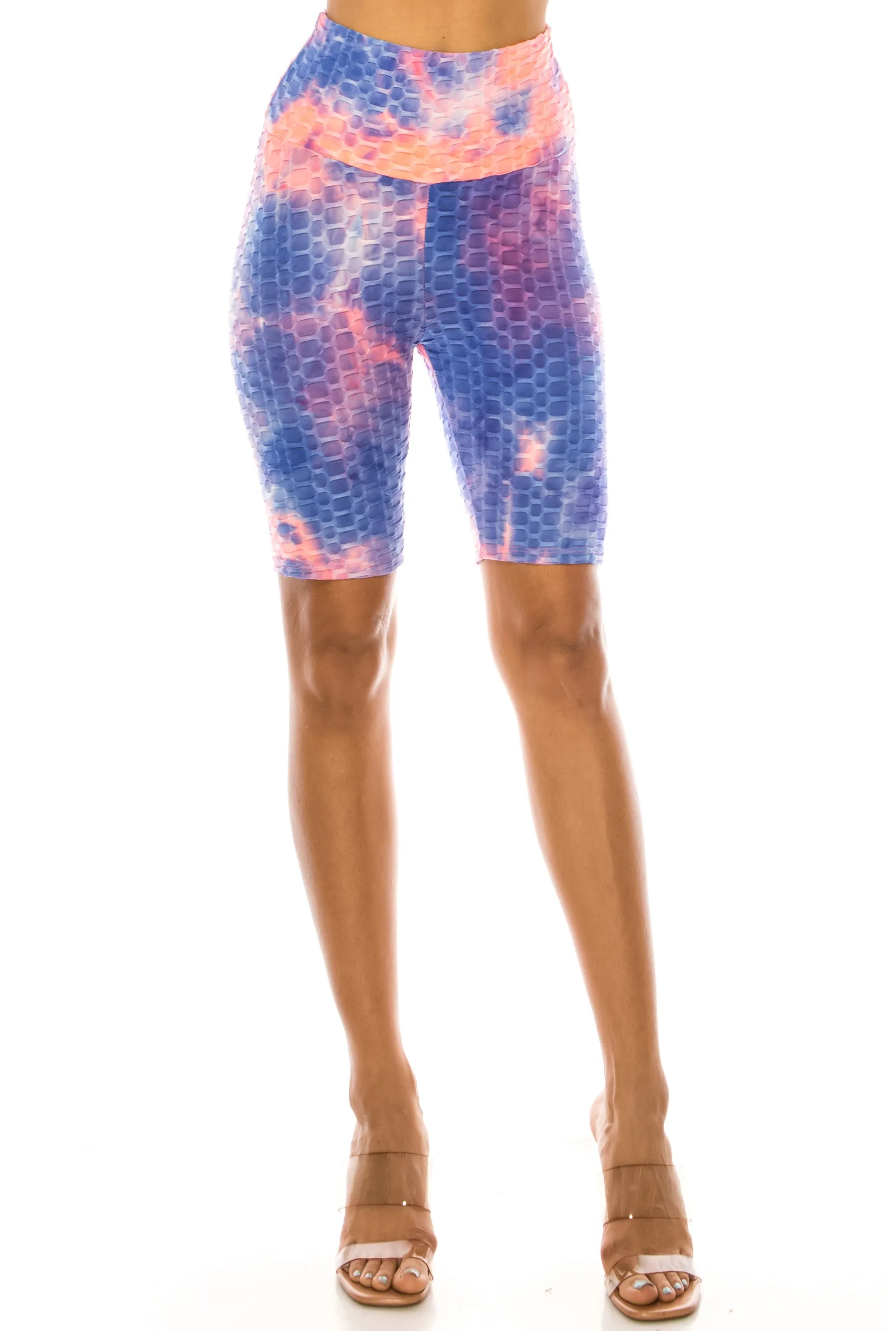 Women's Tiedye, Honeycomb athletic Biker Shorts