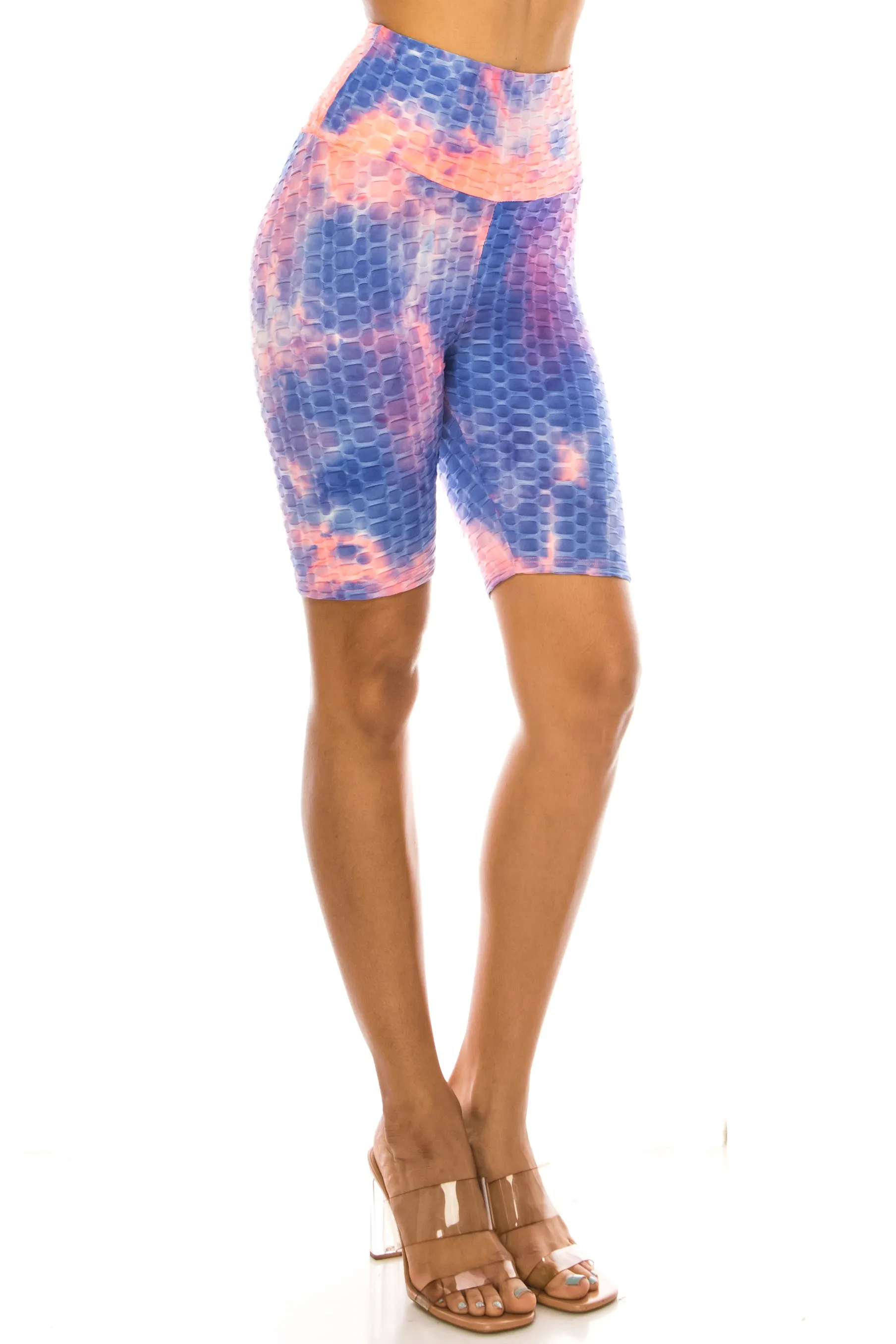 Women's Tiedye, Honeycomb athletic Biker Shorts