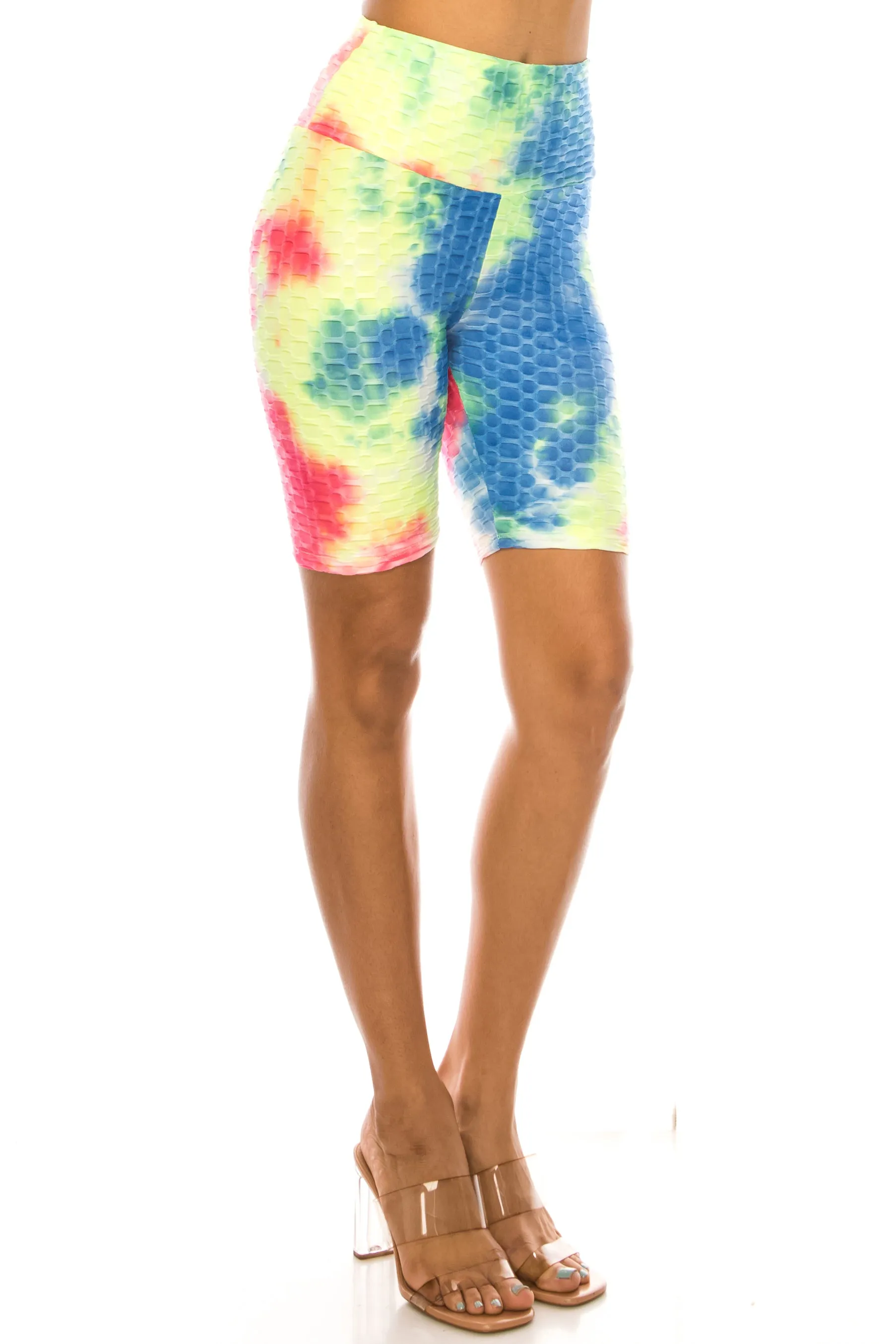 Women's Tiedye, Honeycomb athletic Biker Shorts