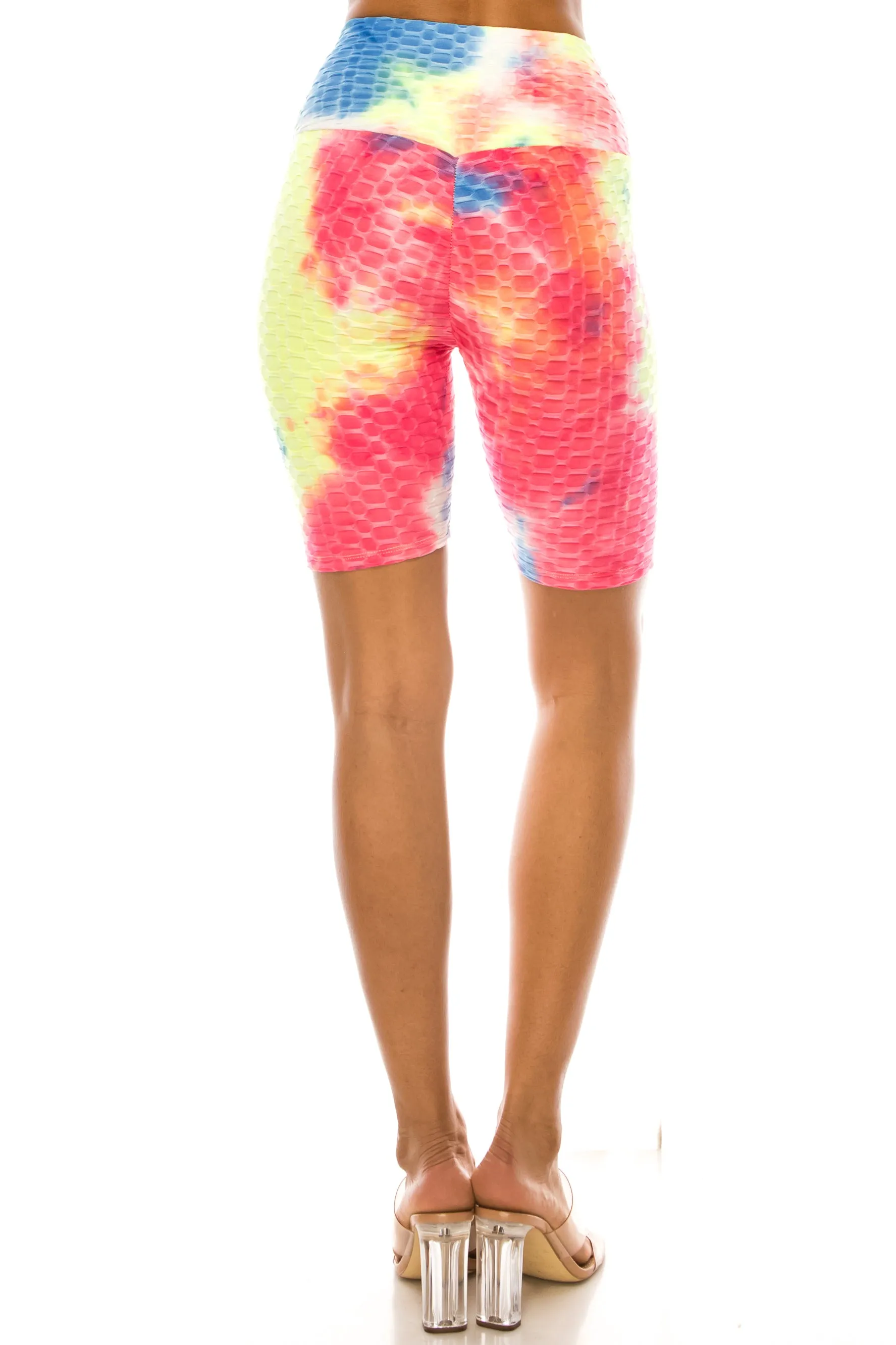 Women's Tiedye, Honeycomb athletic Biker Shorts
