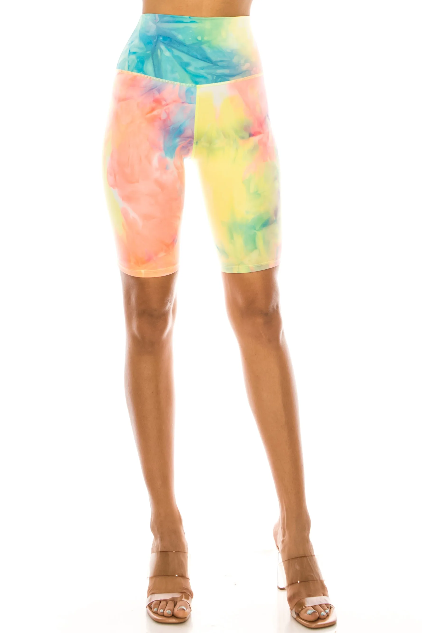 Women's Tiedye, Honeycomb athletic Biker Shorts