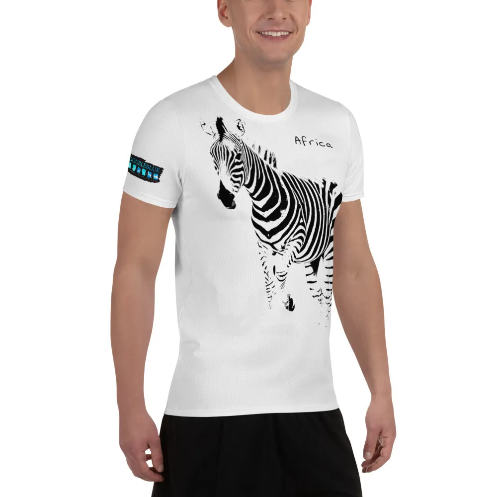 Zebra Africa All-Over Print Men's Athletic T-shirt